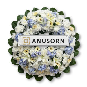 พวงหรีดดอกไม้สด B05 - Image 1