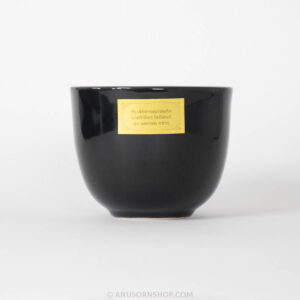 ของชำร่วยงานศพ ถ้วยเซรามิคมินิมอล สีดำ พร้อมกล่องบรรจุมีหูหิ้วและสติกเกอร์ - Image 5