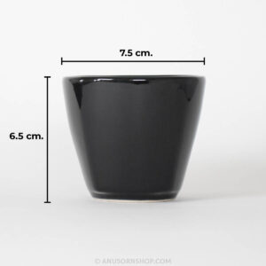 ของชำร่วยงานศพ ถ้วยเซรามิกสีดำพรีเมียม พร้อมกล่องบรรจุมีหูหิ้วและสติกเกอร์ - Image 3