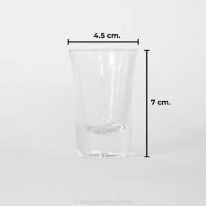 ของชำร่วยงานศพ แก้วช็อตใส ทรงสูง 35 มล. พร้อมถุงผ้าและสติกเกอร์ - Image 4