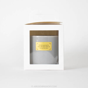 ของชำร่วยงานศพ แก้วเซรามิกมินิมอล สีเทาเอิร์ธโทน พร้อมกล่องบรรจุมีหูหิ้วและสติกเกอร์ - Image 4